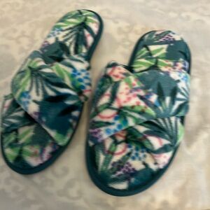 Floral Patterned Slippers—soft as can be.